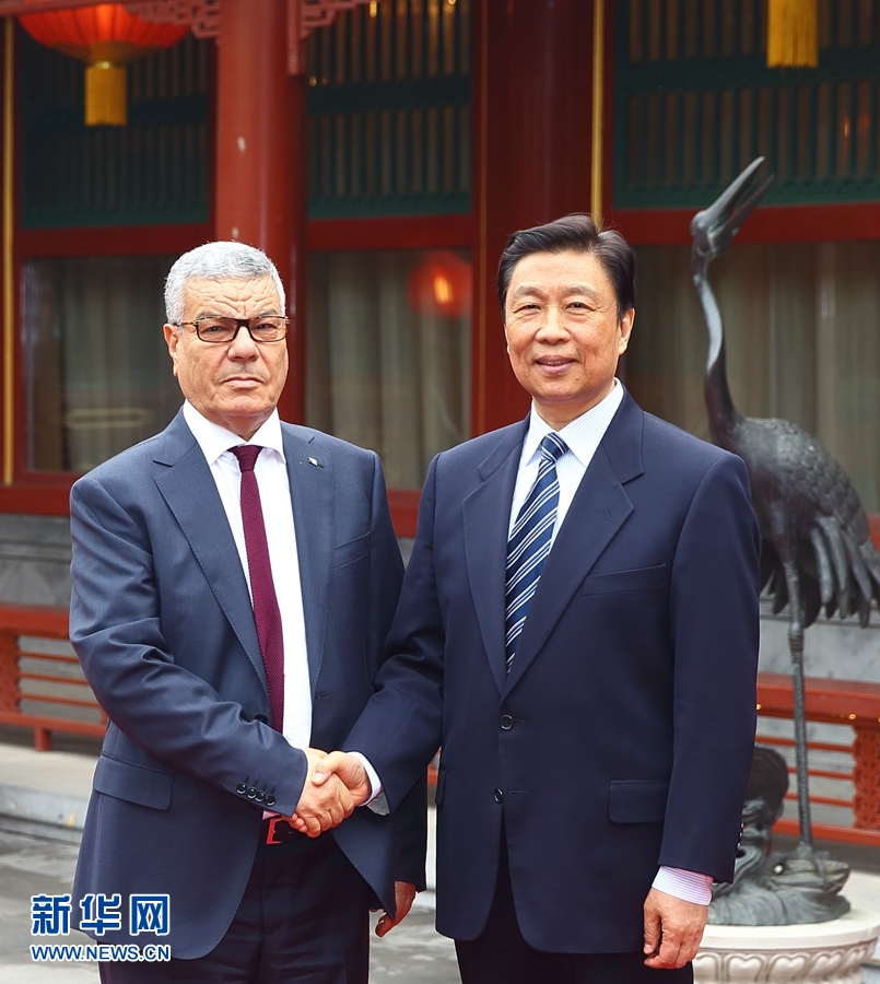 4月6日，國家副主席李源潮在北京會見由總書記薩伊達尼率領的阿爾及利亞民族解放陣線黨代表團。 新華社記者 丁海濤 攝