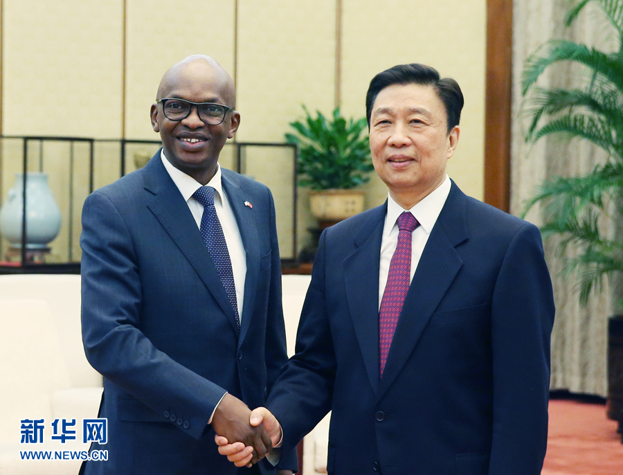 3月16日，中國國家副主席李源潮在北京會(huì)見布隆迪外長尼亞米特韋。新華社記者姚大偉攝