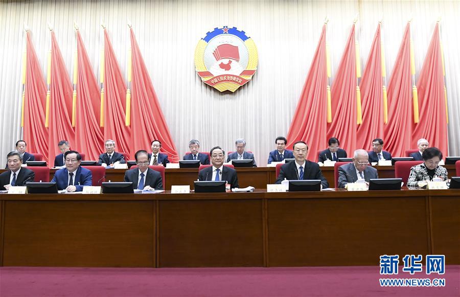 1月22日，政協(xié)第十二屆全國委員會(huì)常務(wù)委員會(huì)第二十四次會(huì)議在北京開幕。全國政協(xié)主席俞正聲出席開幕會(huì)。 新華社記者 燕雁 攝