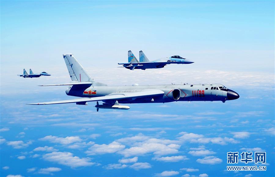 （圖文互動）（1）空軍發(fā)布宣傳片展現(xiàn)殲-20、蘇-35、轟-6K海上新航跡