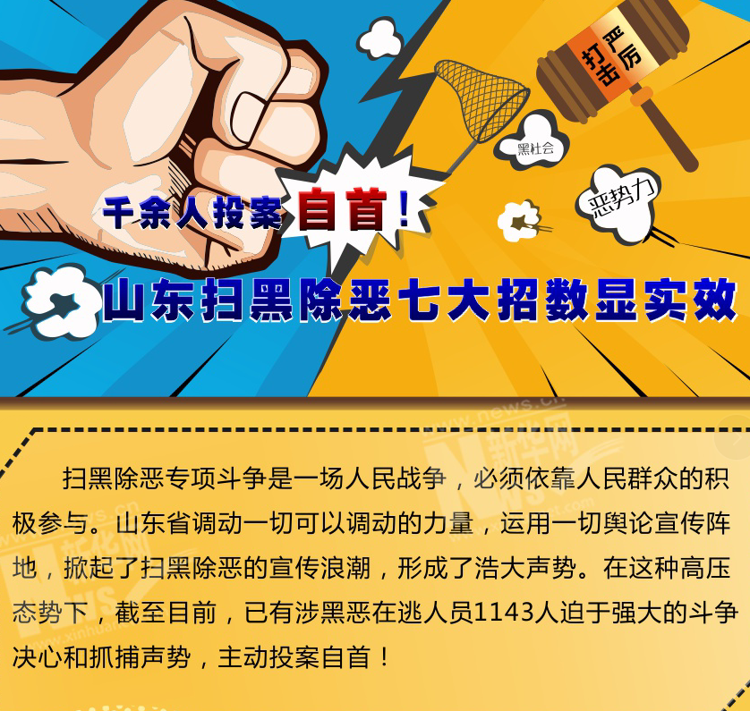 千余人投案自首！山東掃黑除惡七大招數(shù)顯實(shí)效
