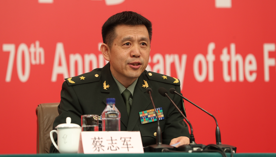 閱兵領(lǐng)導(dǎo)小組辦公室副主任、中央軍委聯(lián)合參謀部作戰(zhàn)局副局長(zhǎng)蔡志軍
